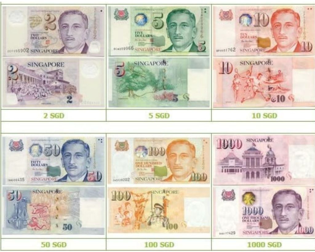 Các mệnh giá của Đô Singapore (SGD) - Tiền giấy