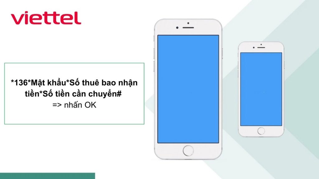 Cách chuyển tiền từ SIM này sang SIM khác của sim Viettel