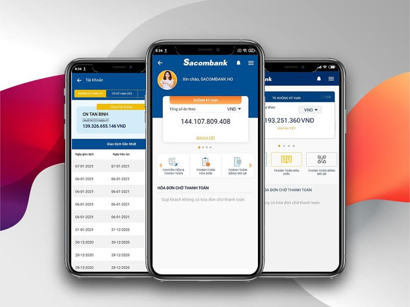 Kiểm tra lịch sử giao dịch Sacombank thông qua app Sacombank Pay