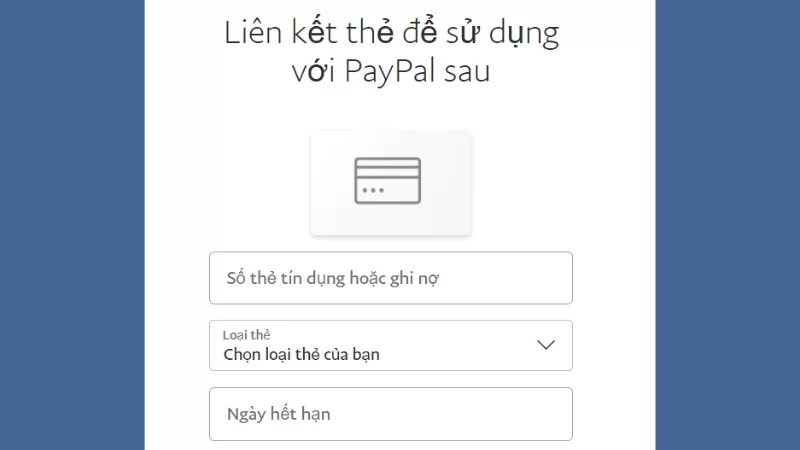 Bước 3 liên kết Paypal với tài khoản ngân hàng trên Website