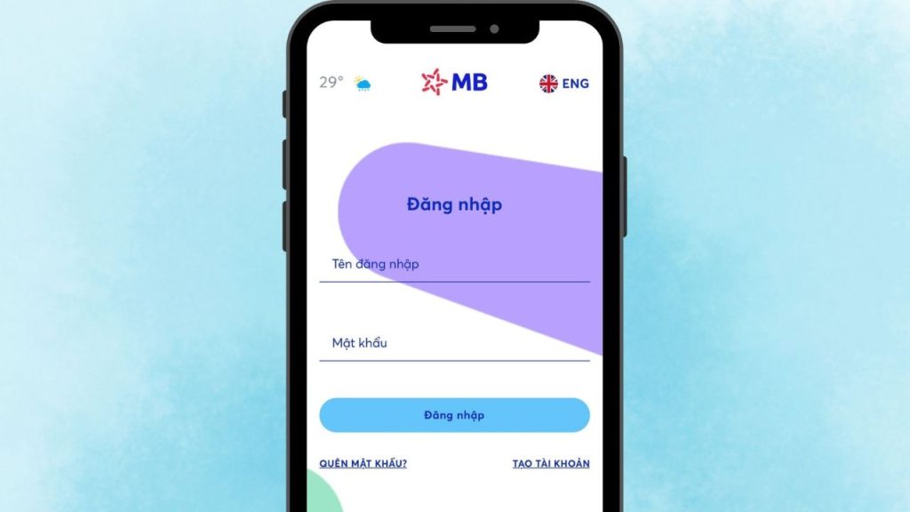 Đăng ký Internet Banking trên ứng dụng của MB Bank
